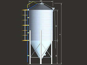 60°hopper bottom silo in narrow sheets(TCZ)